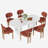Oval Double Pedestal Kitchen Table Sets-772132277-777968128