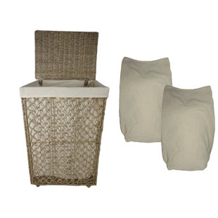 Foldable Natural Seagrass Laundry Basket