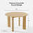 30“H Round Wood Dining Table Kitchen Table with 4 Legs-1933433816-1933433799