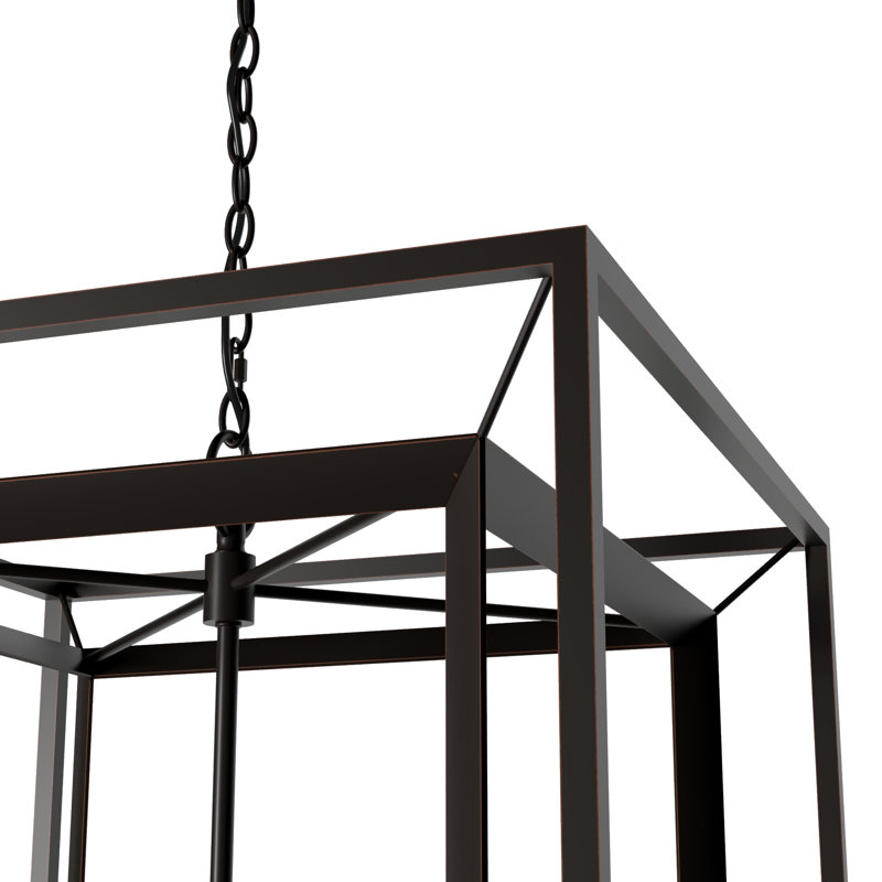 Hunter 18 Inch Doherty 4 Light Chandelier Ceiling Light Fixture, Onyx Bengal, 24.75" H x 24" W x 24" D