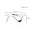 Simple stainless steel oval rock table-104249945