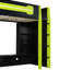Lit mezzanine simple avec bureau, tablettes et multi-rangements intégrés, pour le travail, la zone de rangement sous la console, la console de jeu, le passage en douceur entre