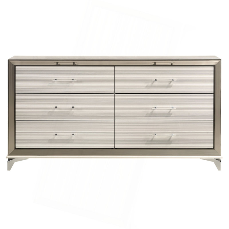 6-Drawer Contemporary Chic Storage Dresser