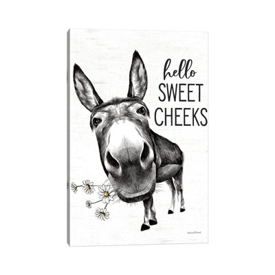 Hello Sweet Cheeks Donkey- Gallery-Wrapped Canvas Giclée