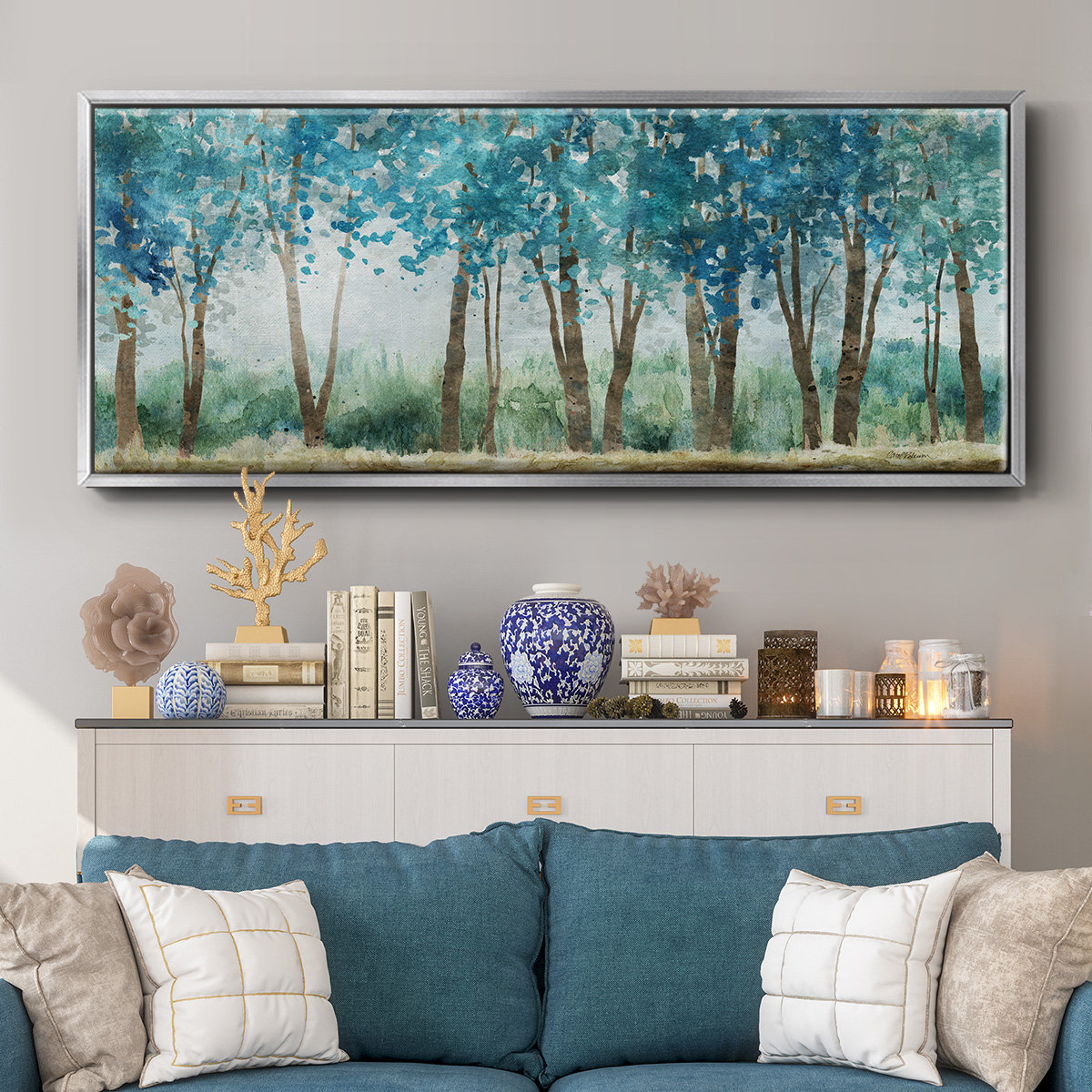 Wexford Home Sunwashed Grove- Framed Canvas | Wayfair