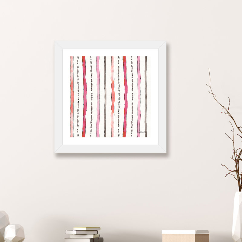 Art sur motif chic accents vi, H 24 po x l 24 po x P 1 po, Papier avec cadre blanc