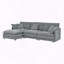 Canapé modulaire en L avec repose-pieds et canapé convertible surdimensionné pour 4 personnes Modern Home Living-1597791060