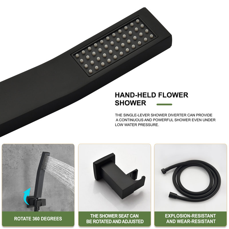 All-In-One Kit with Rough in-Valve, Matte Black