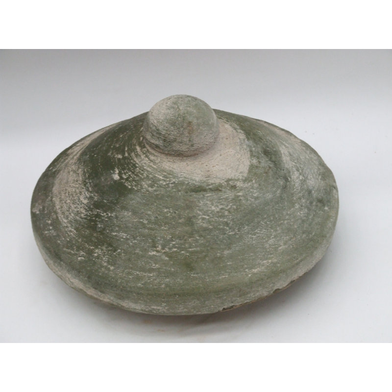 26cm Round Clay Fire Pit Accessory, Green