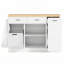 Multi-Functional Storage Sideboard Sliding Door Cabinet with 3-Tier Spice Rack-1415227352