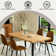 Shivani 5-Piece Modern Dining Set With Rectangular Wood Grain Table And 4 Upholstered Dining Chairs