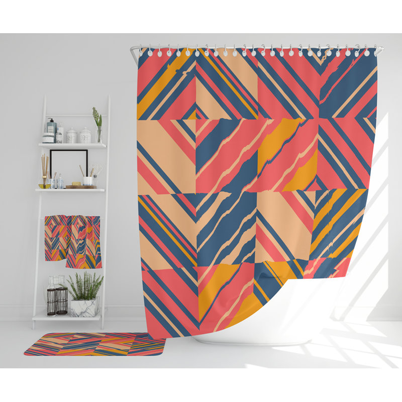 Nemesia Polyester Shower Curtain Set