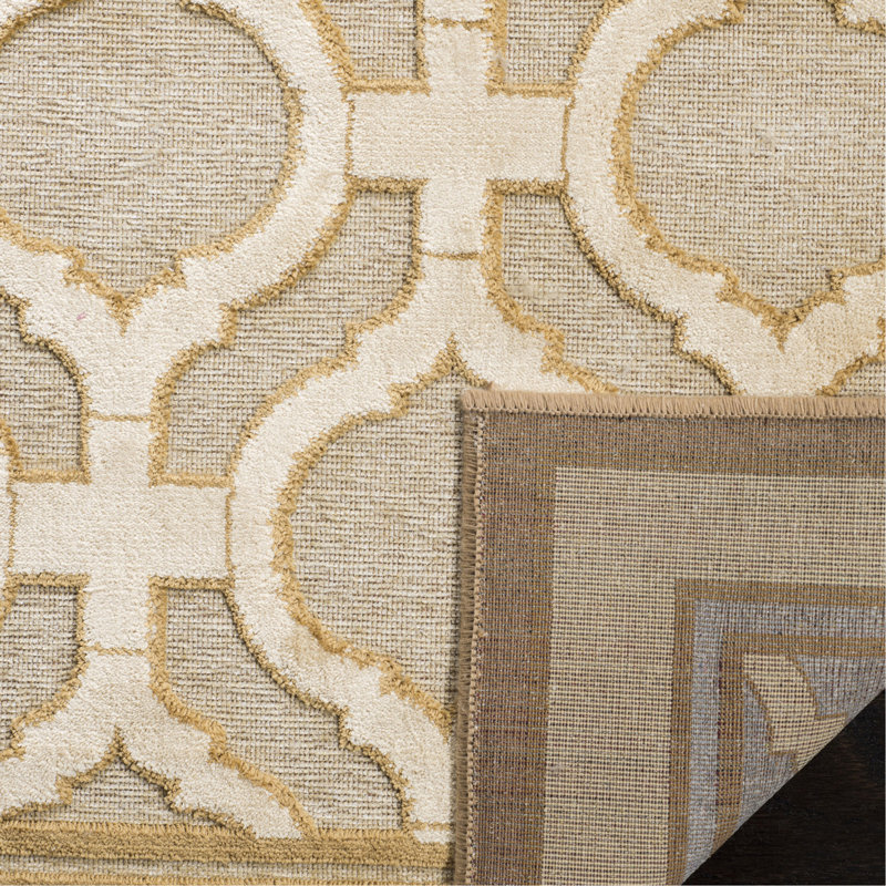 Ellis-James Martha Stewart Hand Tufted Viscose Pile Geometric Rug, Rectangle 5'3" x 7'6"
