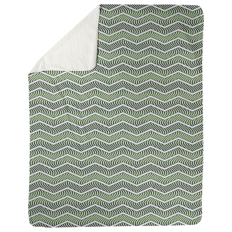 Couverture polaire à chevrons ondulés, l 60 po x L 80 po, Vert
