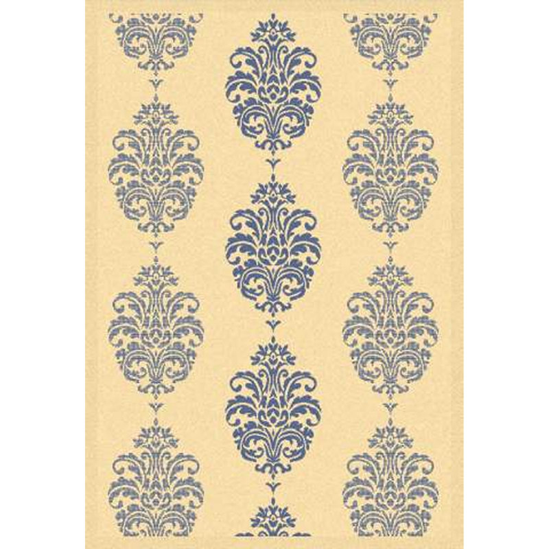 Tapis d'intérieur / extérieur à motif floral Courtyard Performance, Rectangle 6 pi 7 po x 9 pi 6 po