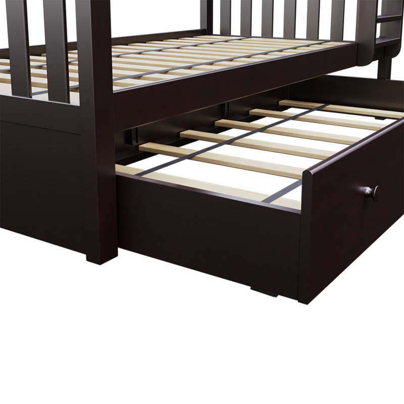 Ravenwood Kids Bunk Bed with Trundle, Twin over Twin, Espresso