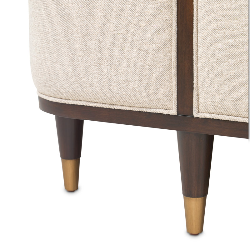 Camellia Field Upholstered Wingback Bed, Queen