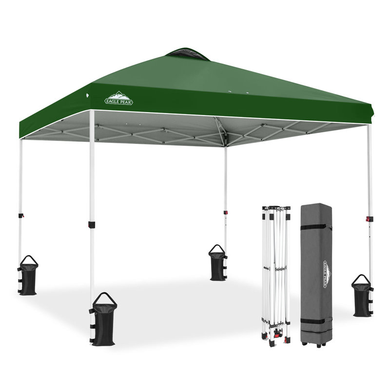 Pavillon escamotable 10 pi X P 10 Auvent en métal, Vert