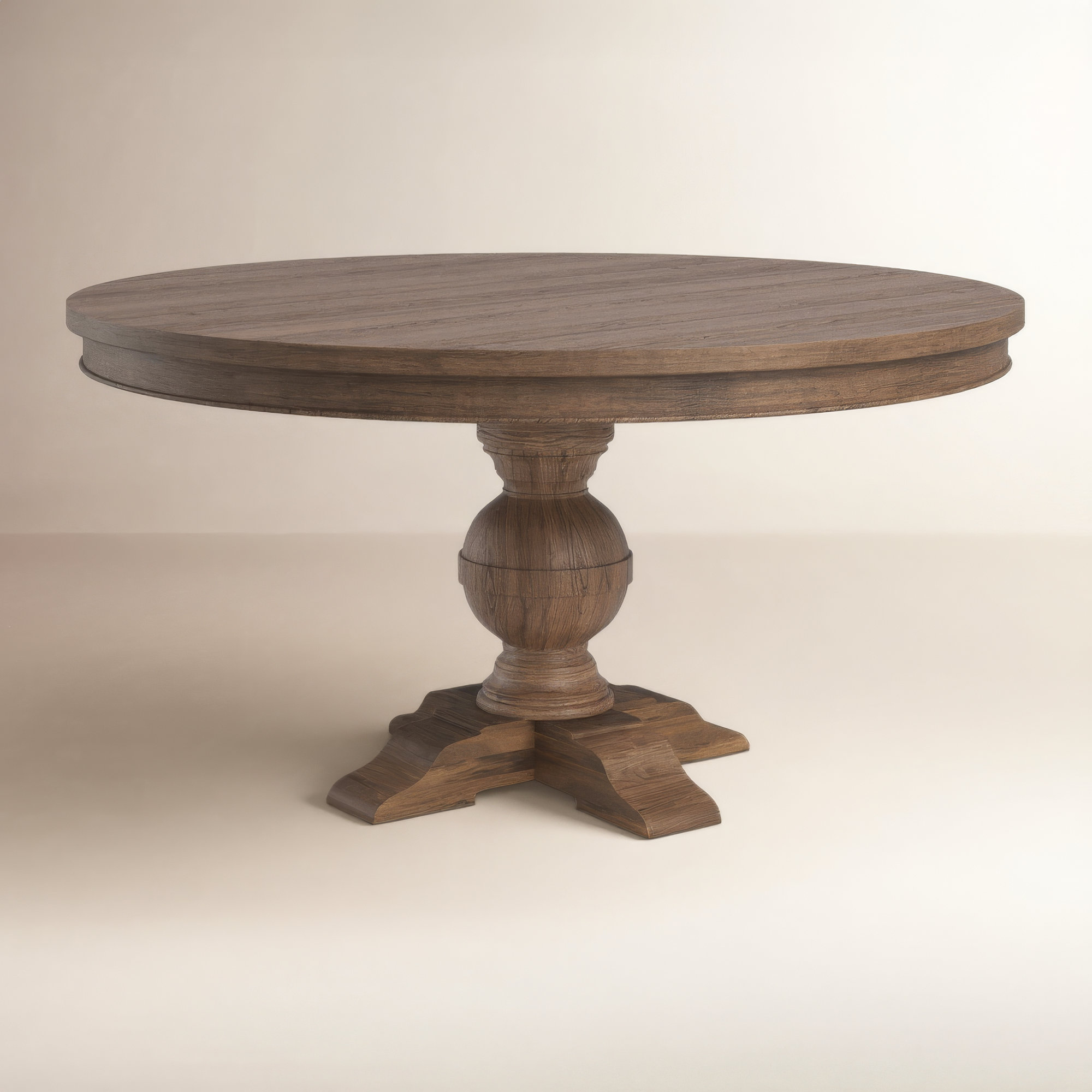 Marlowe Round Dining Table, 31" H x 60" W x 60" D, Weathered Teak