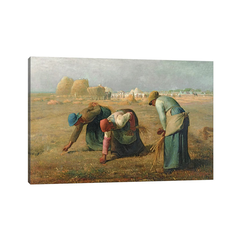 The Gleaners, 1857 by Jean-Francois Millet - Painting on Canvas, Wrapped Canvas, 66.04cm H x 101.6cm W x 3.81cm D