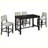 Classic 5-Piece Counter Height Dining Set with 4 Chairs-421275461-421275482