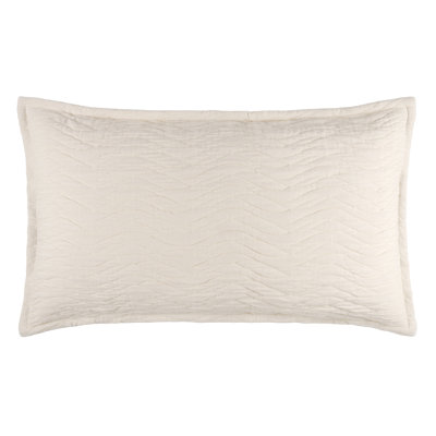 Shores Dove White Gauze Quilted Sham