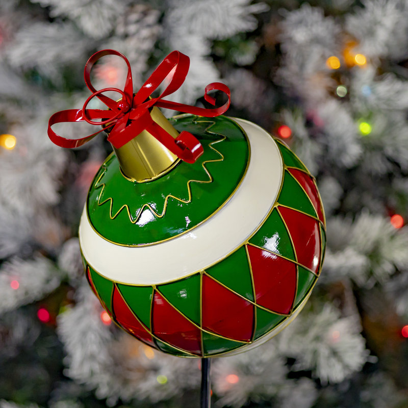 Piquet de jardin boule de Noël