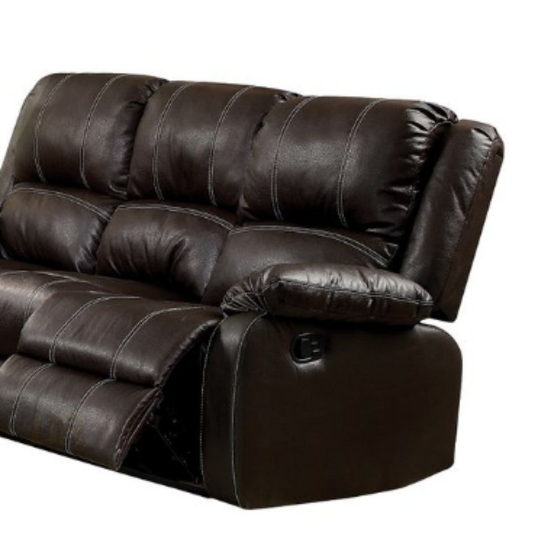 Canapé inclinable en cuir synthétique Zuriel avec inclinaison douce et confort moelleux pour la vie moderne