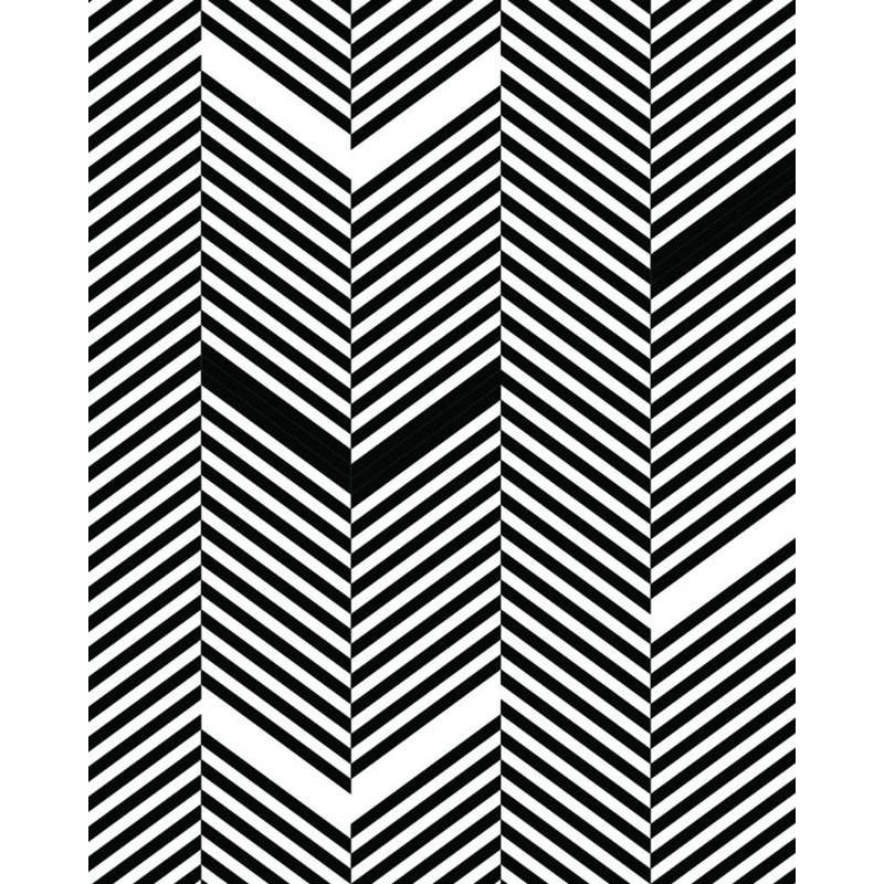 Chevron And Herringbone Chevron Wall Mural, 96" W x 144" L