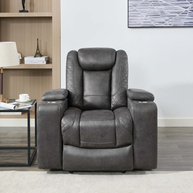 Syeira 645.16cm Wide Standard Recliner, Grey
