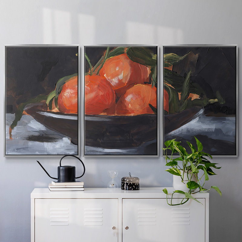 Assiette à fruits II 3 pièces, H 24 po x l 48 po x P 2 po, Argent