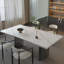 Ensemble de table de salle à manger 9 pièces Myrasol avec table de salle à manger extensible en fritté de 94,48 po avec 8 chaises en tissu-75396767-75396754-75396764