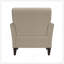 Fauteuil d'appoint Dorset en velours fauve avec pieds en bois massif brun foncé-132745228