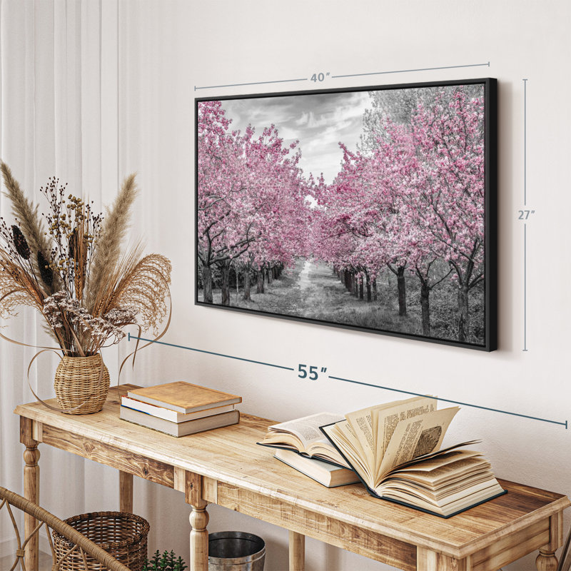 Impression sur toile Charmant Cherry Blossom Alley, H 27 po x l 40 po