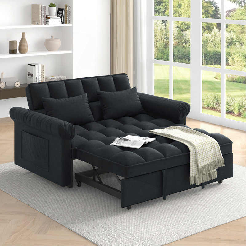 Canapé-lit avec lit escamotable Loveseats, Noir