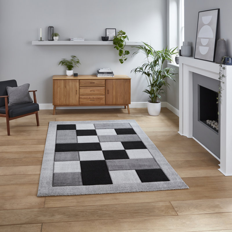 Nakano area rug Machine Woven Grey, Rectangle 60 x 120cm