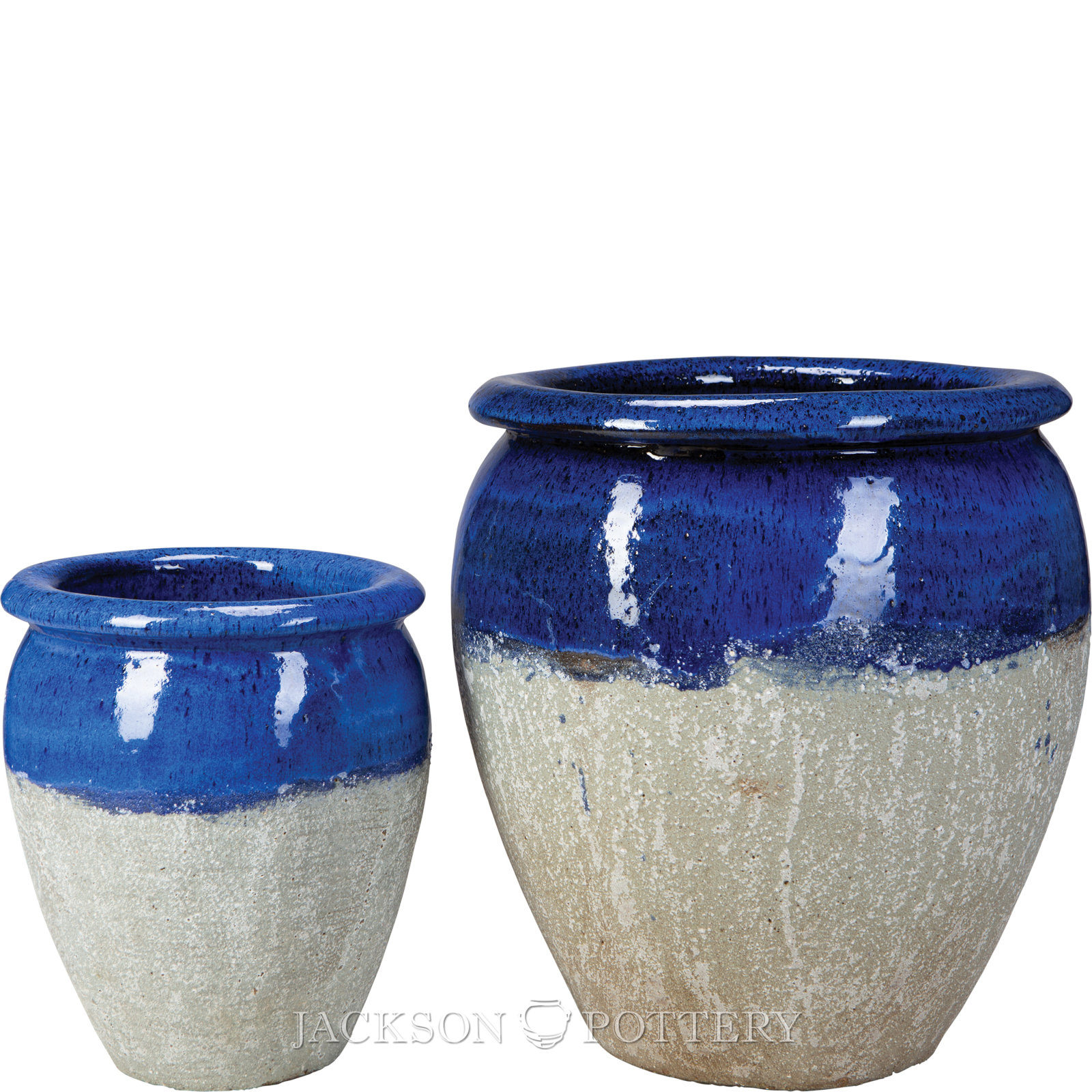 19" Pot Planter, Blue/Graystone