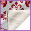 Couvertures à motif damassé rouge-130110834