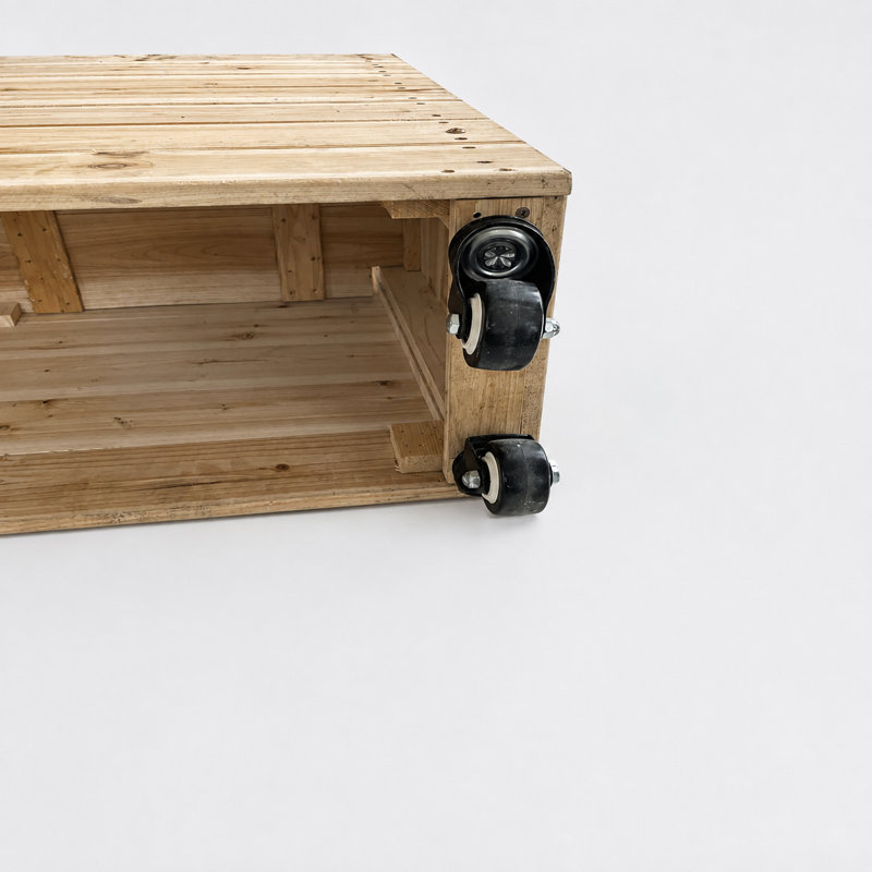 40" W x 36" H x 12" D  Unfinished Wood Rolling Raised Garden Bed Planter with Locking Wheels, 40" H x 36" W x 12" D, 2