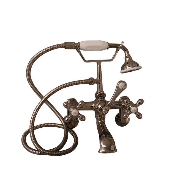72'' x 30'' Freestanding Soaking Cast Iron Bathtub, Polished Nickel