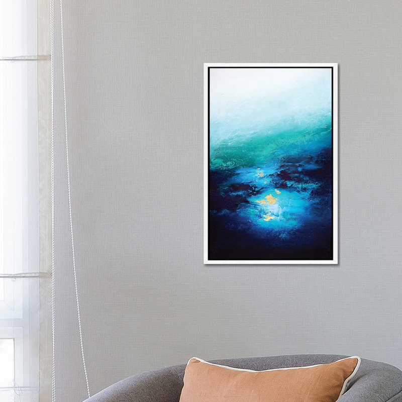Under Great Depths - Print on Canvas, White Framed, 66.04 cm H x 45.72 cm W
