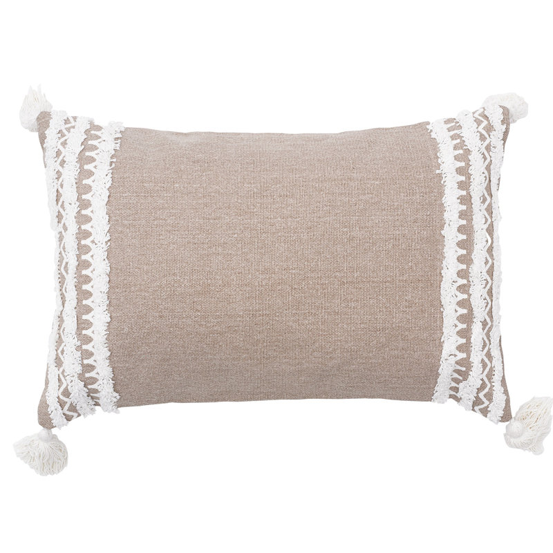Neil Cotton Lumbar Pillow Cover & Insert, Dune