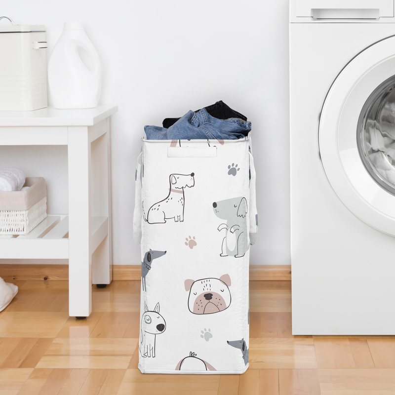 Caricature de panier à linge pliable avec poignées par Sweet Jojo Designs