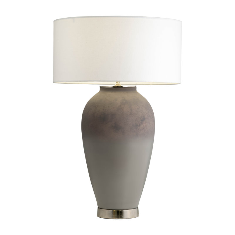 Lampe de table en verre gingembre de 28 pouces de couleur ivoire / beige Sagebrook Home