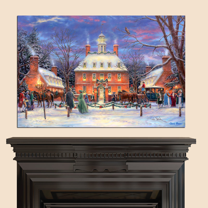 Traditional Pine Wood Wrapped Canvas Landscape Art Print