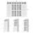 86.7'' H X 94.48'' W Book Cabinet Storage Bookcase Set