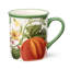 Ensemble de 4 tasses à café Farmhouse avec motifs de citrouilles d'automne assortis - Parfait pour le café, le thé, le cacao chaud et le cidre - Va au micro-ondes et au lave-vaisselle