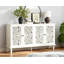 Buffet antique 60 "avec sculptures florales-628464373