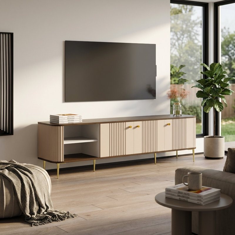 Elena 1" Modern TV Stand with Matte Finish