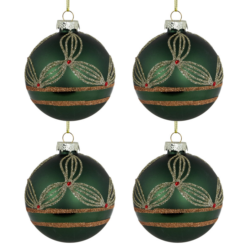 3'' Abstract Glass Ball Ornament